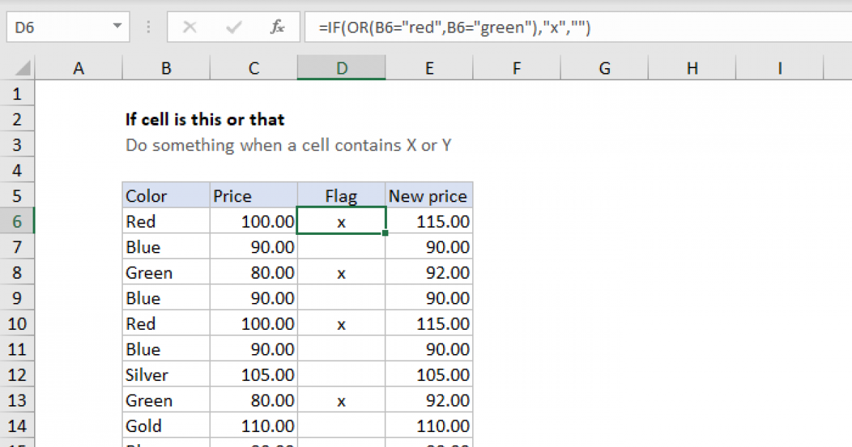 Excel Check If Cell Is Value